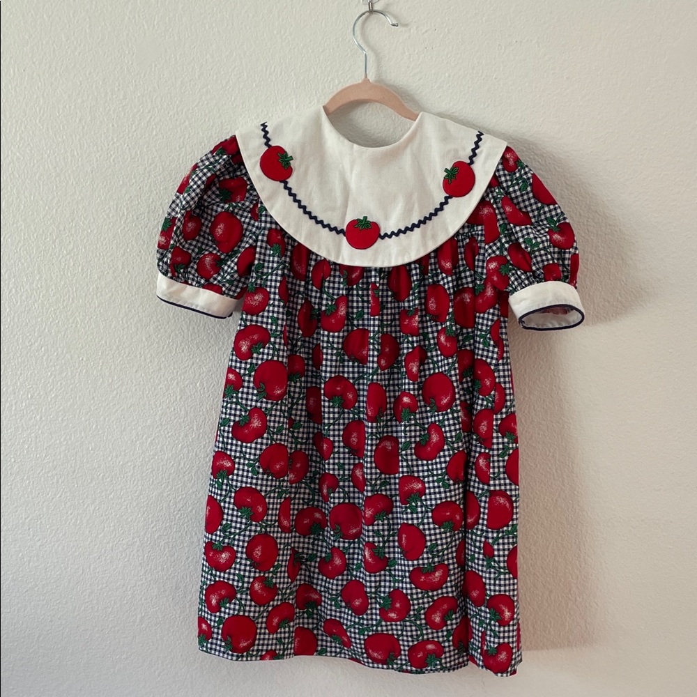 Bonnie Jean Red and White tomato Dress gingham